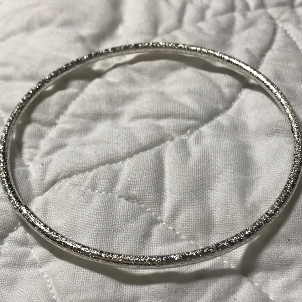Bangle Bracelets In Silver Tone, Thin - image 4